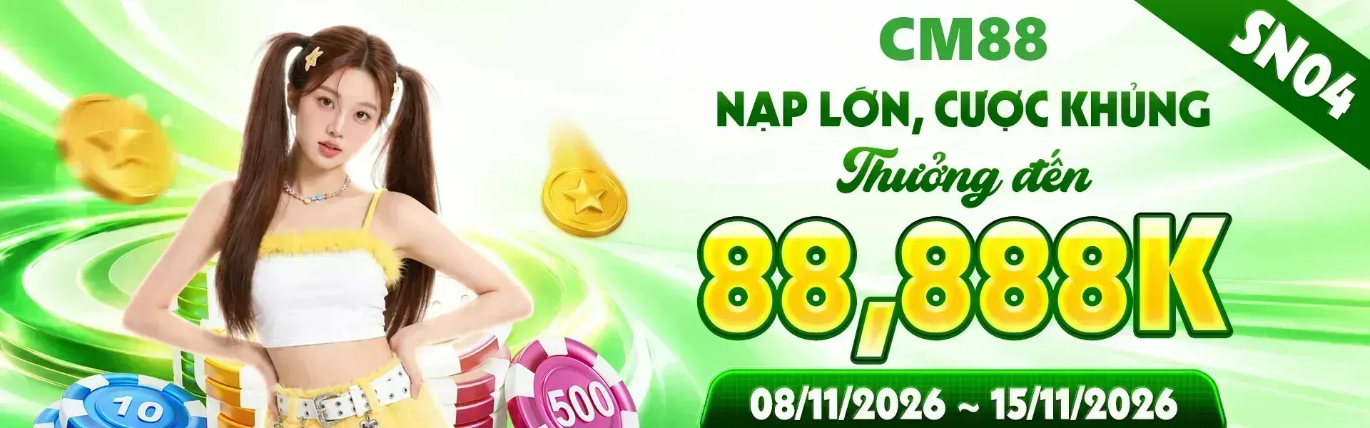 2. Mừng sinh nhật CM88, hội viên có thể đón nhận loạt quà tặng cùng nhiều phần thưởng hấp dẫn. Tạo tài khoản ngay để tham gia chương trình.